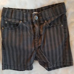 H&M Charcoal and black striped shorts